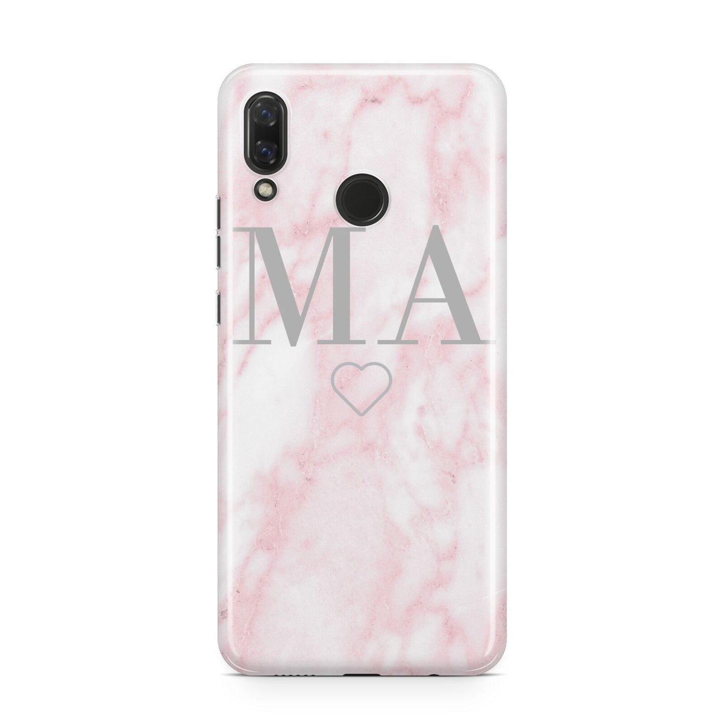 Personalised Blush Marble Initials Huawei Nova 3 Phone Case