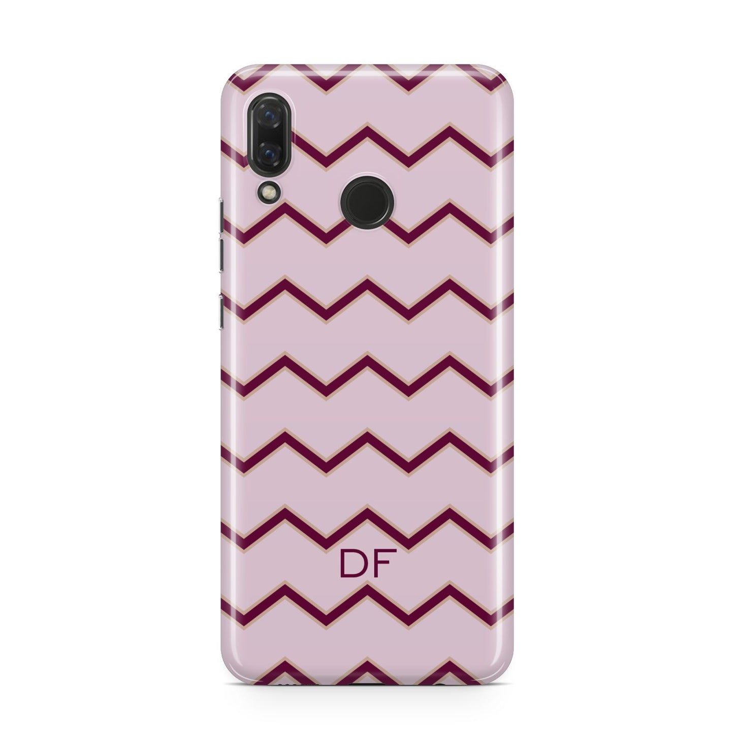 Personalised Chevron Burgundy Huawei Nova 3 Phone Case