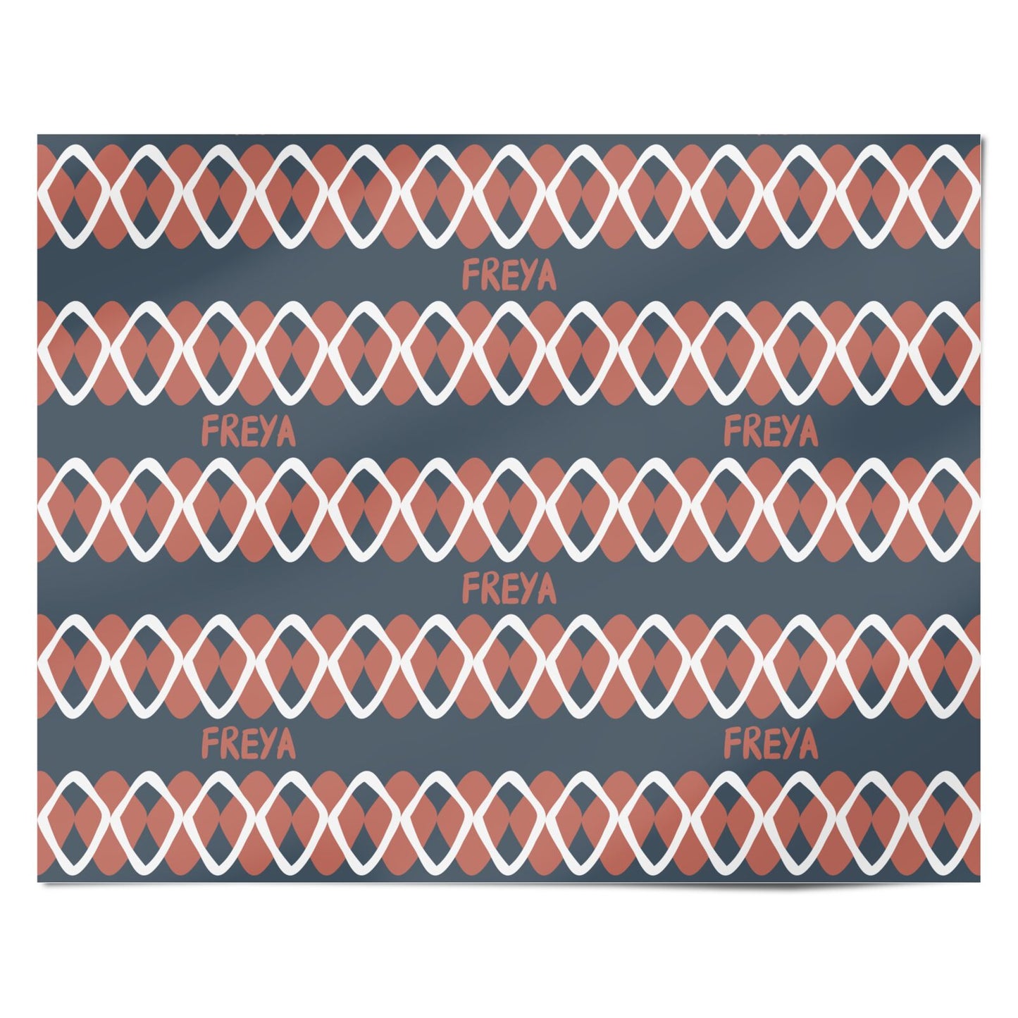 Personalised Christmas Abstract Pattern Personalised Wrapping Paper Alternative