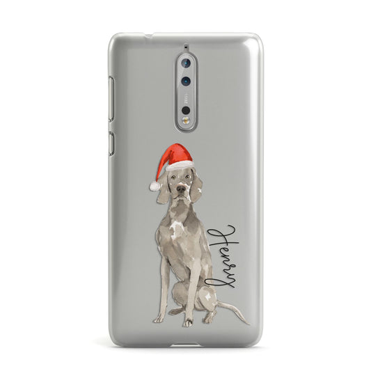 Personalised Christmas Weimaraner Nokia Case