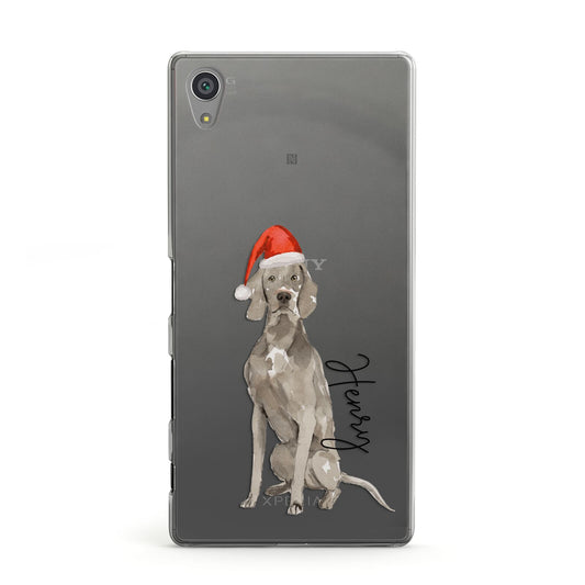 Personalised Christmas Weimaraner Sony Xperia Case