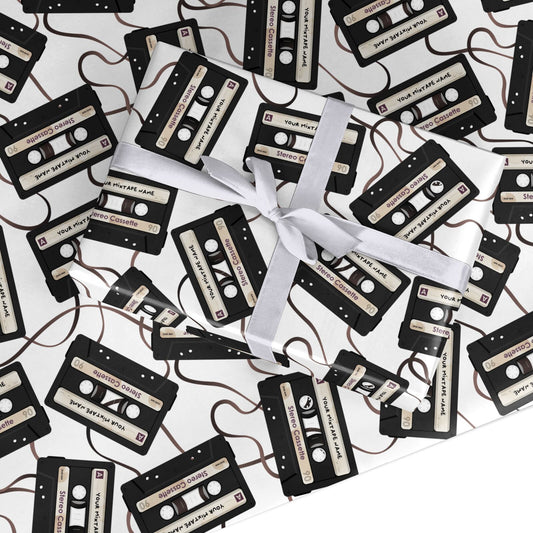 Personalised Classic Mixtape Custom Wrapping Paper