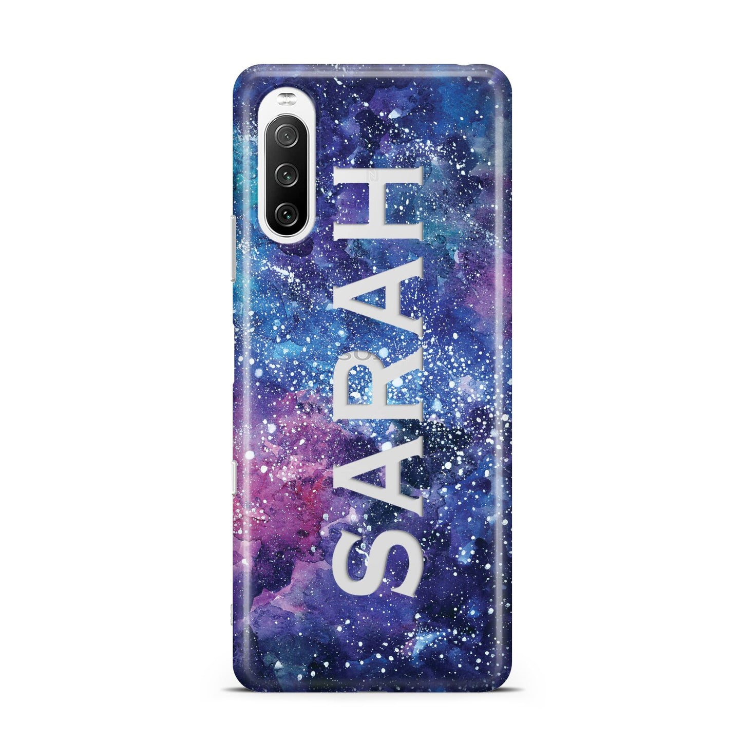 Personalised Clear Name Cutout Space Nebula Custom Sony Xperia 10 III Case