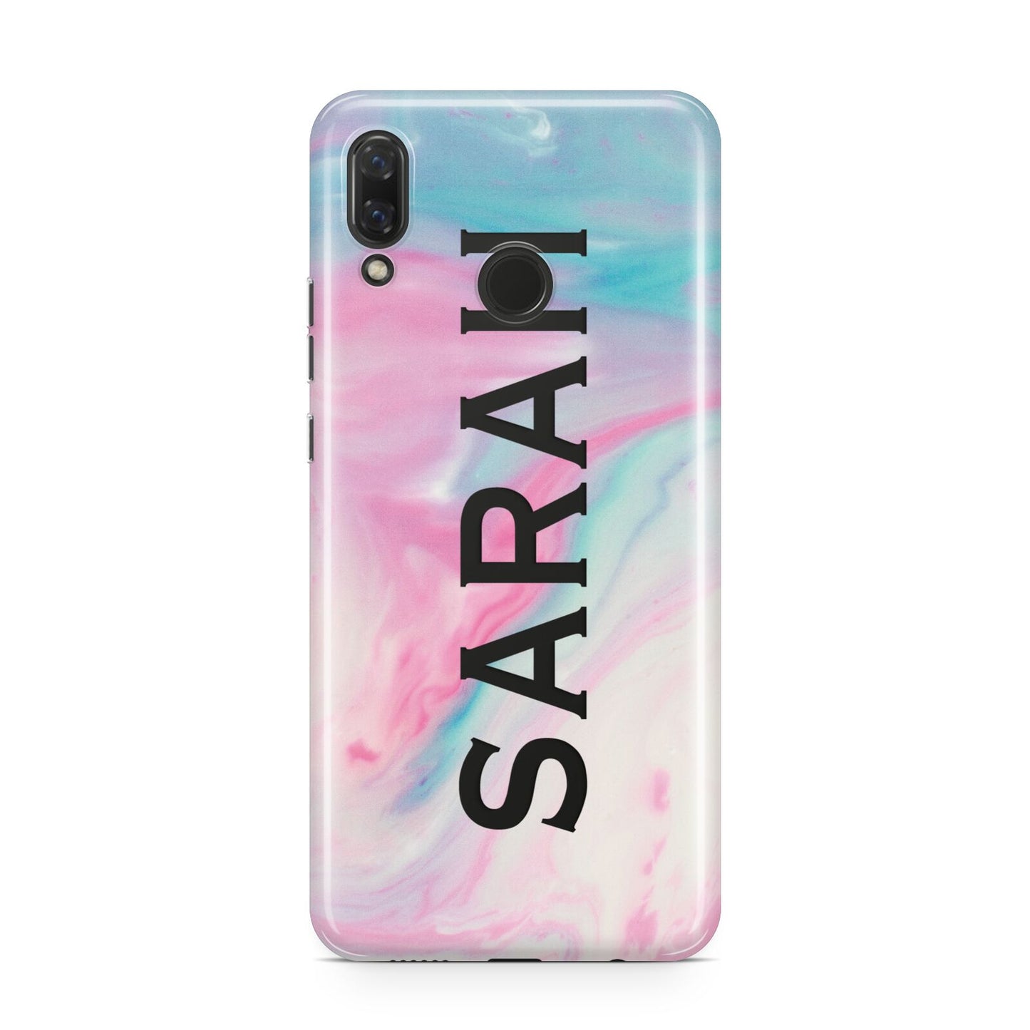 Personalised Clear Name Pastel Unicorn Marble Huawei Nova 3 Phone Case