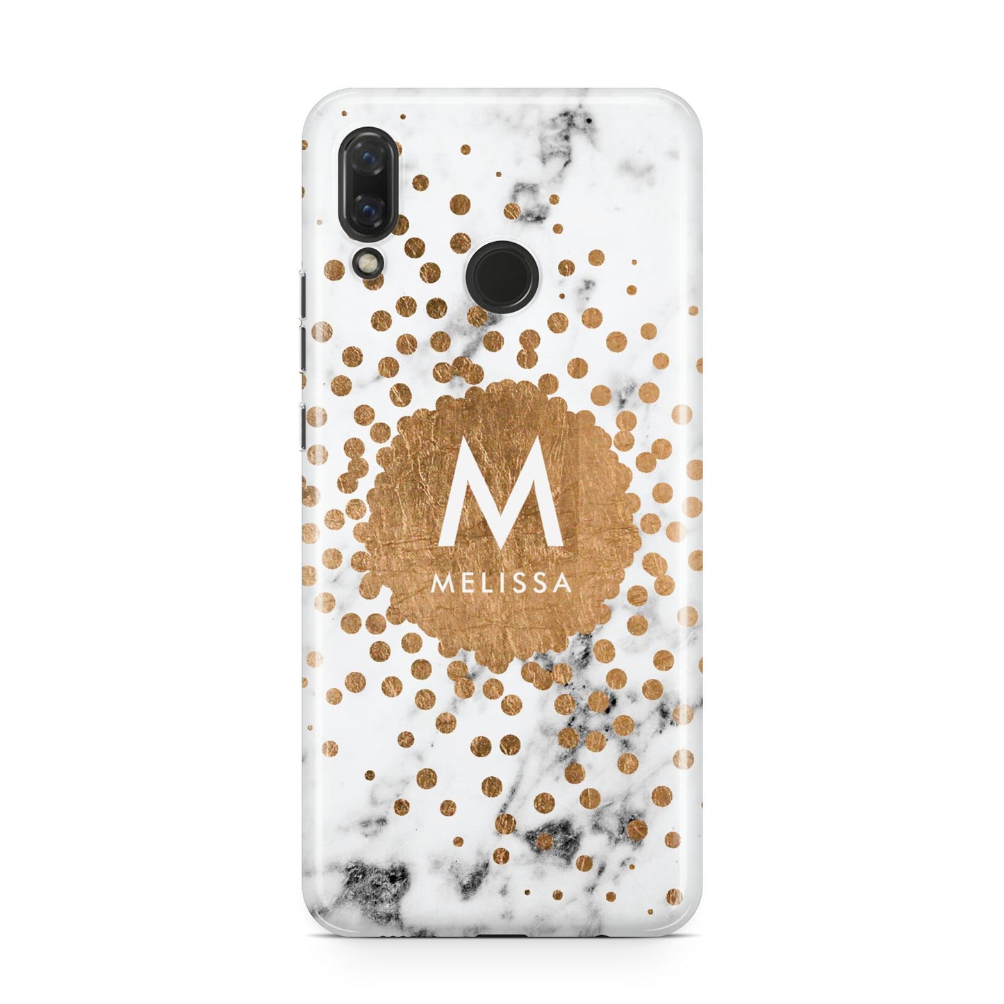 Personalised Copper Confetti Marble Name Huawei Nova 3 Phone Case