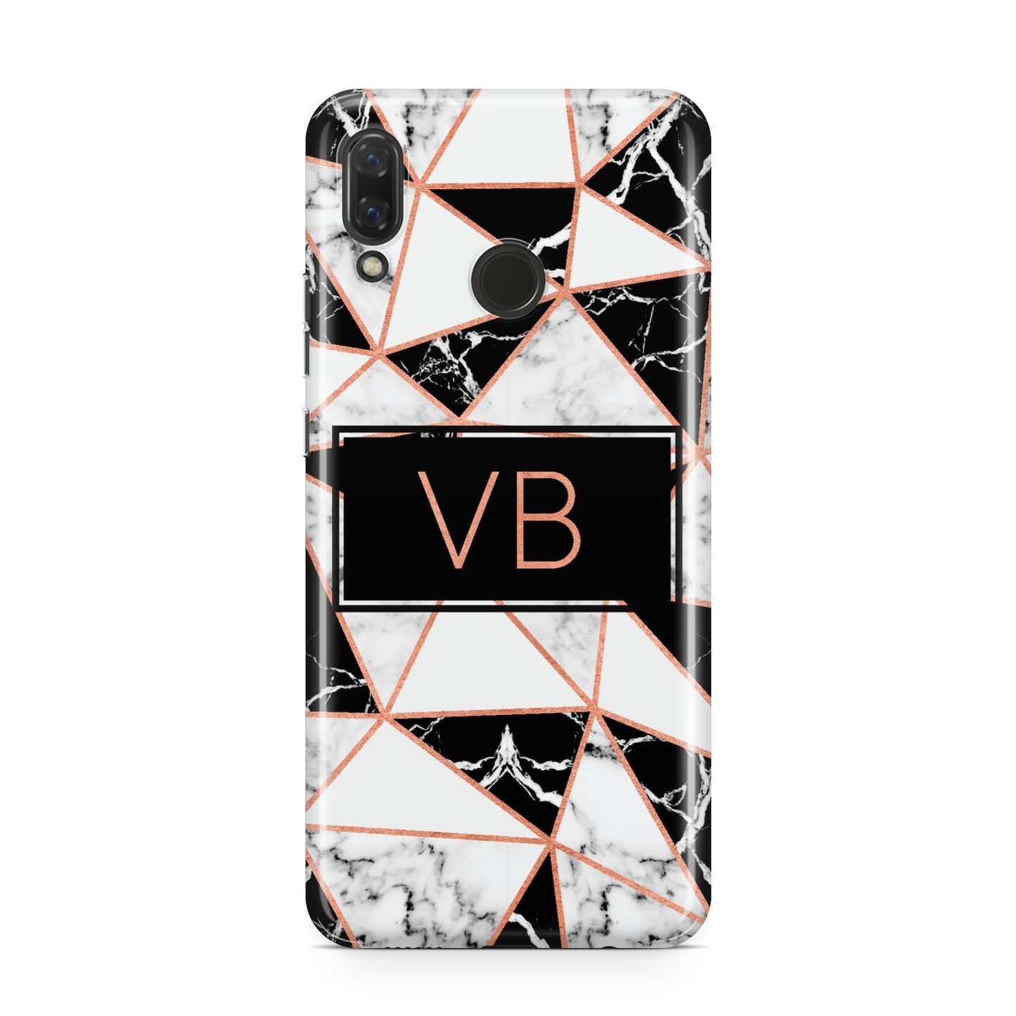 Personalised Copper Marble Initials Huawei Nova 3 Phone Case