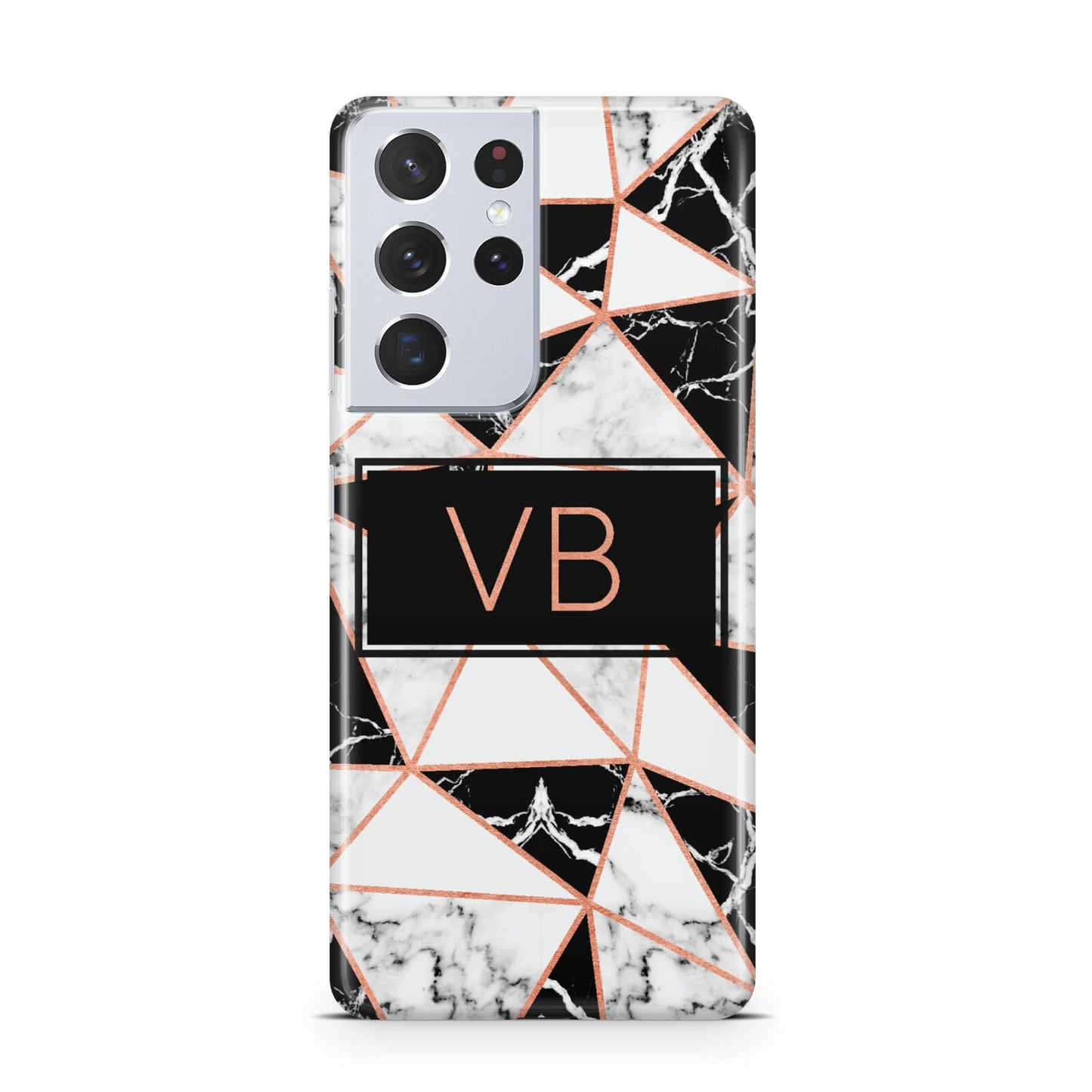 Personalised Copper Marble Initials Samsung S21 Ultra Case