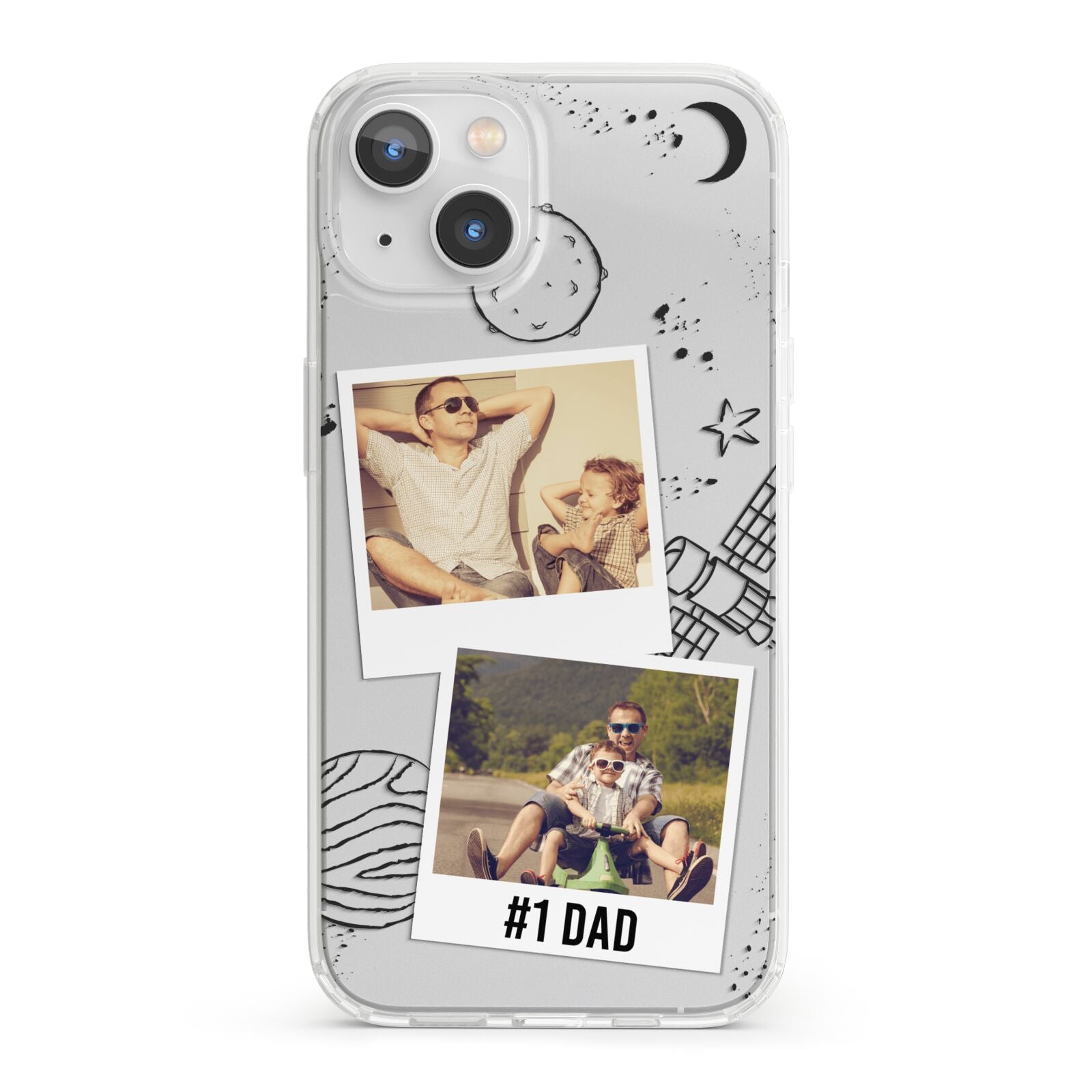 Personalised Dad Photos iPhone 13 Clear Bumper Case