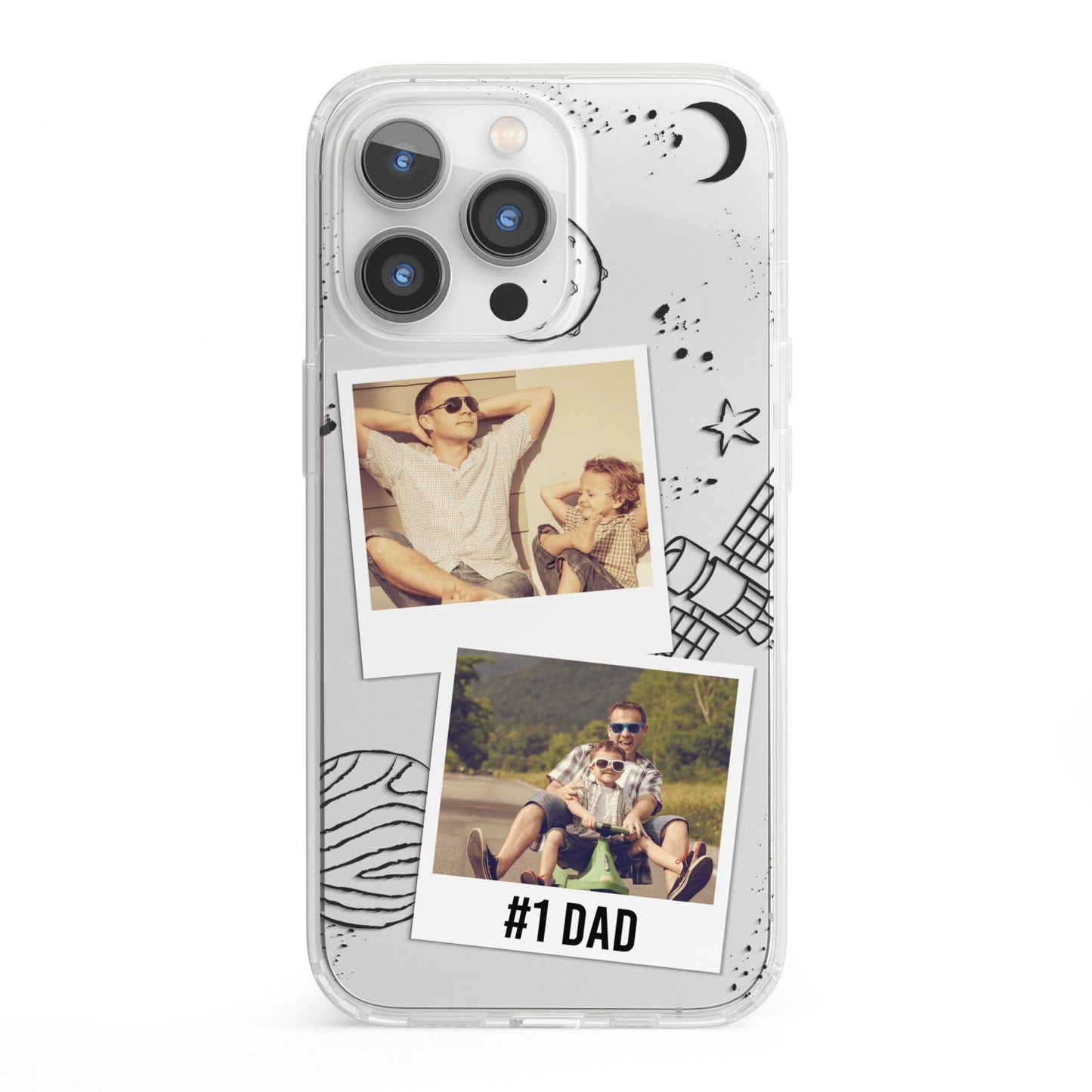 Personalised Dad Photos iPhone 13 Pro Clear Bumper Case
