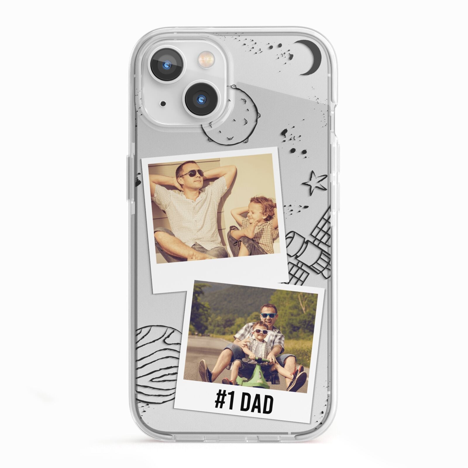 Personalised Dad Photos iPhone 13 TPU Impact Case with White Edges