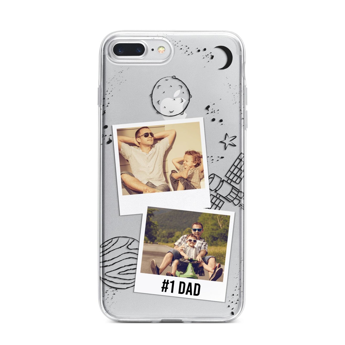 Personalised Dad Photos iPhone 7 Plus Bumper Case on Silver iPhone
