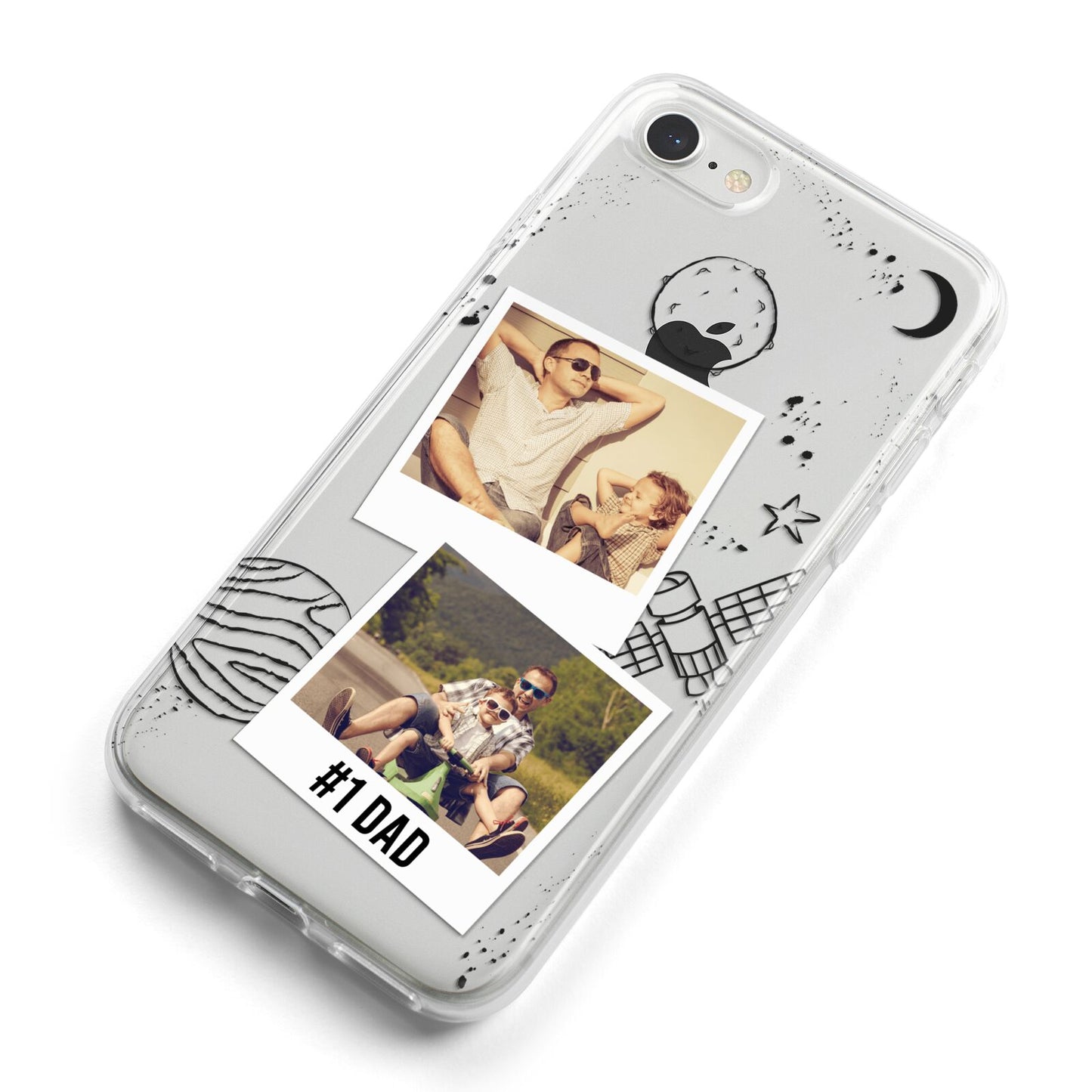 Personalised Dad Photos iPhone 8 Bumper Case on Silver iPhone Alternative Image