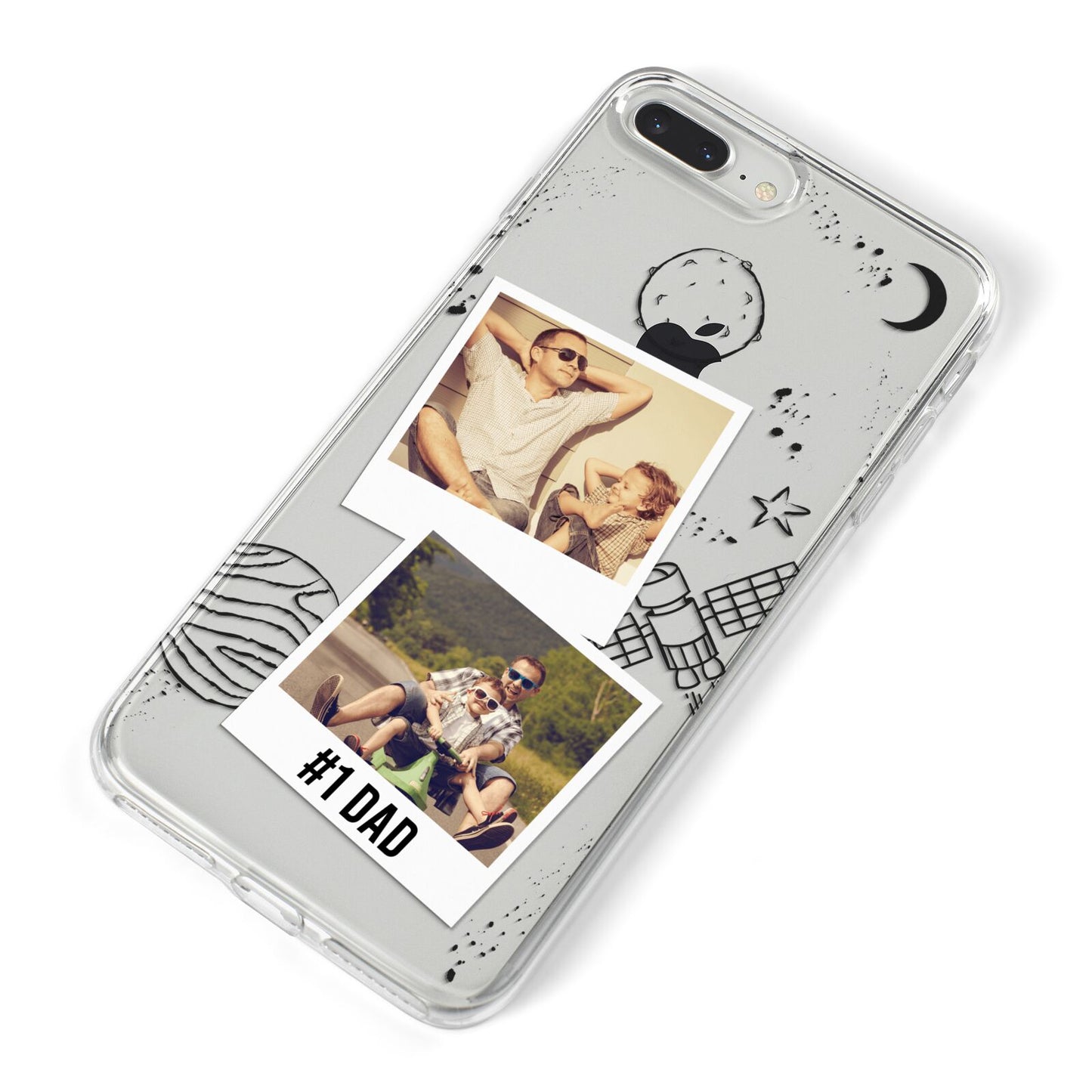 Personalised Dad Photos iPhone 8 Plus Bumper Case on Silver iPhone Alternative Image