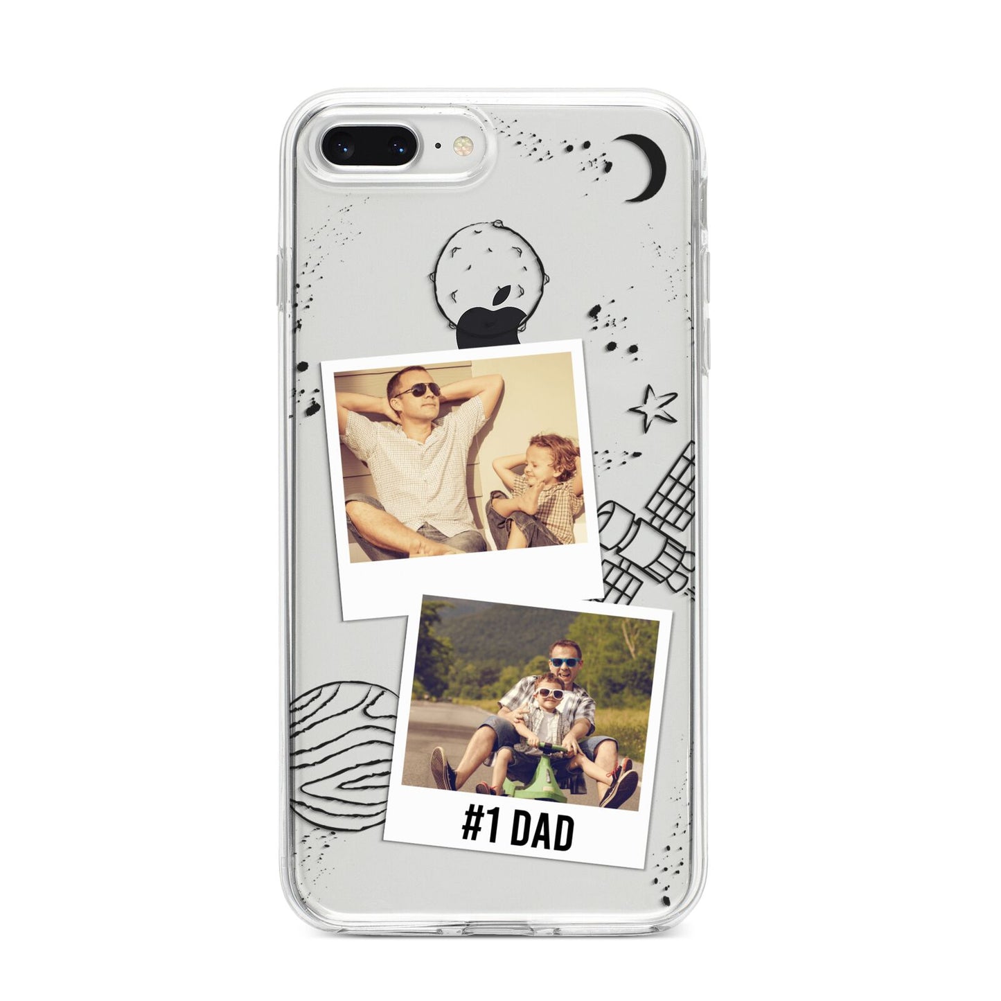 Personalised Dad Photos iPhone 8 Plus Bumper Case on Silver iPhone