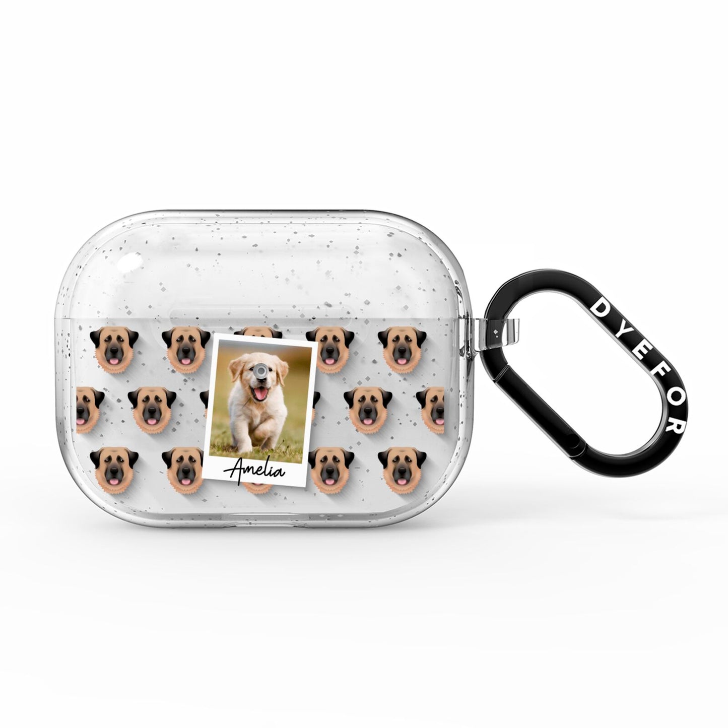 Personalised Dog Photo AirPods Pro Glitter Case