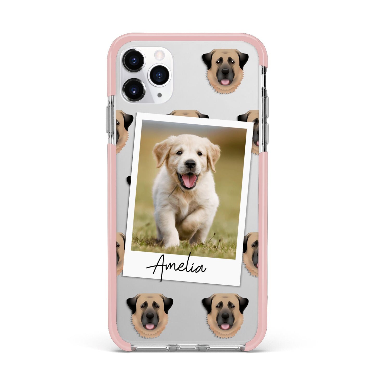 Personalised Dog Photo iPhone 11 Pro Max Impact Pink Edge Case