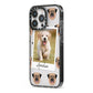 Personalised Dog Photo iPhone 13 Pro Black Impact Case Side Angle on Silver phone