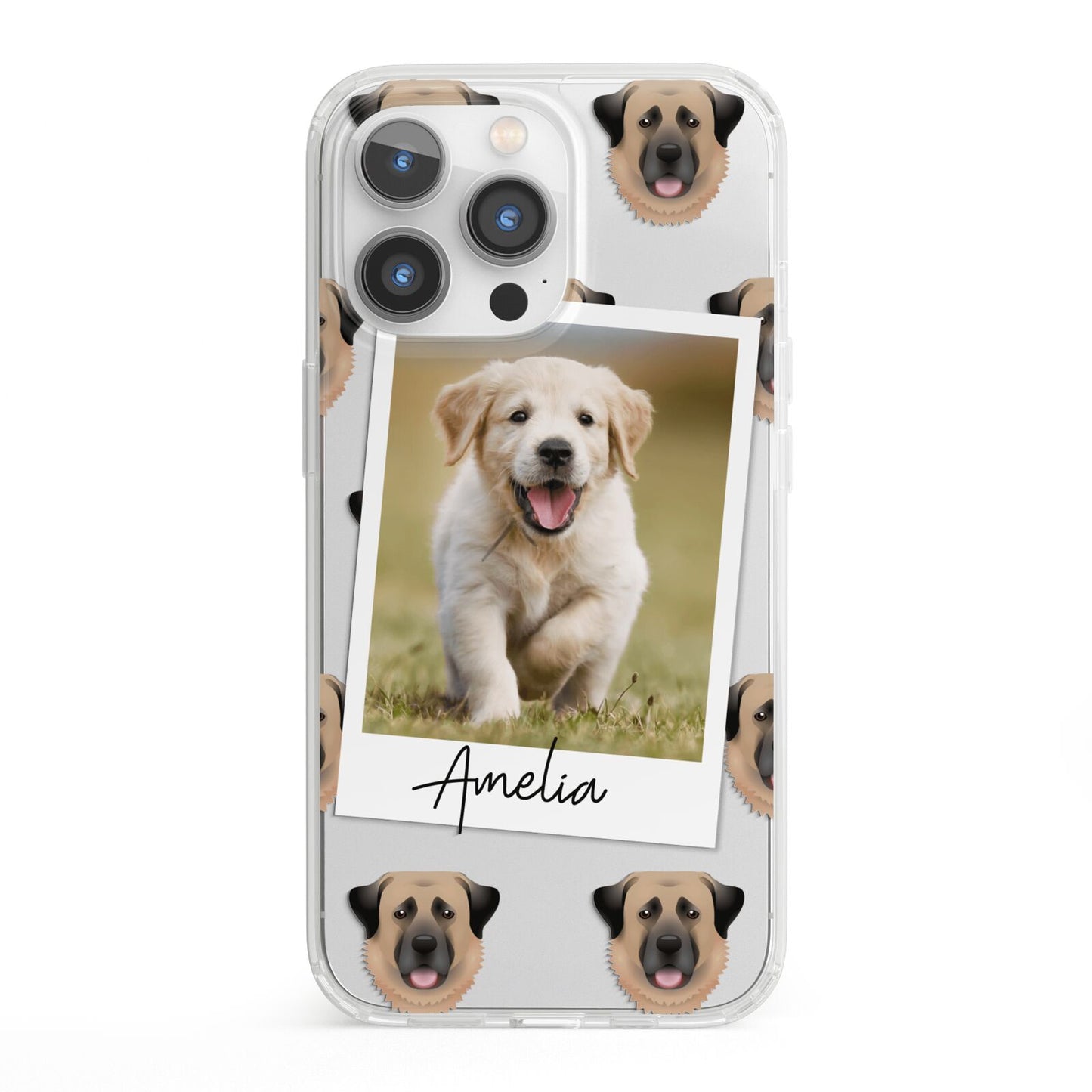 Personalised Dog Photo iPhone 13 Pro Clear Bumper Case