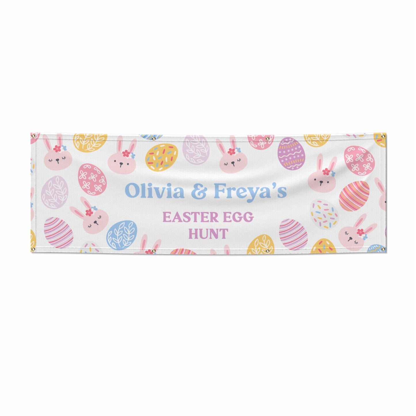 Personalised Easter Hunt 6x2 Vinly Banner with Grommets