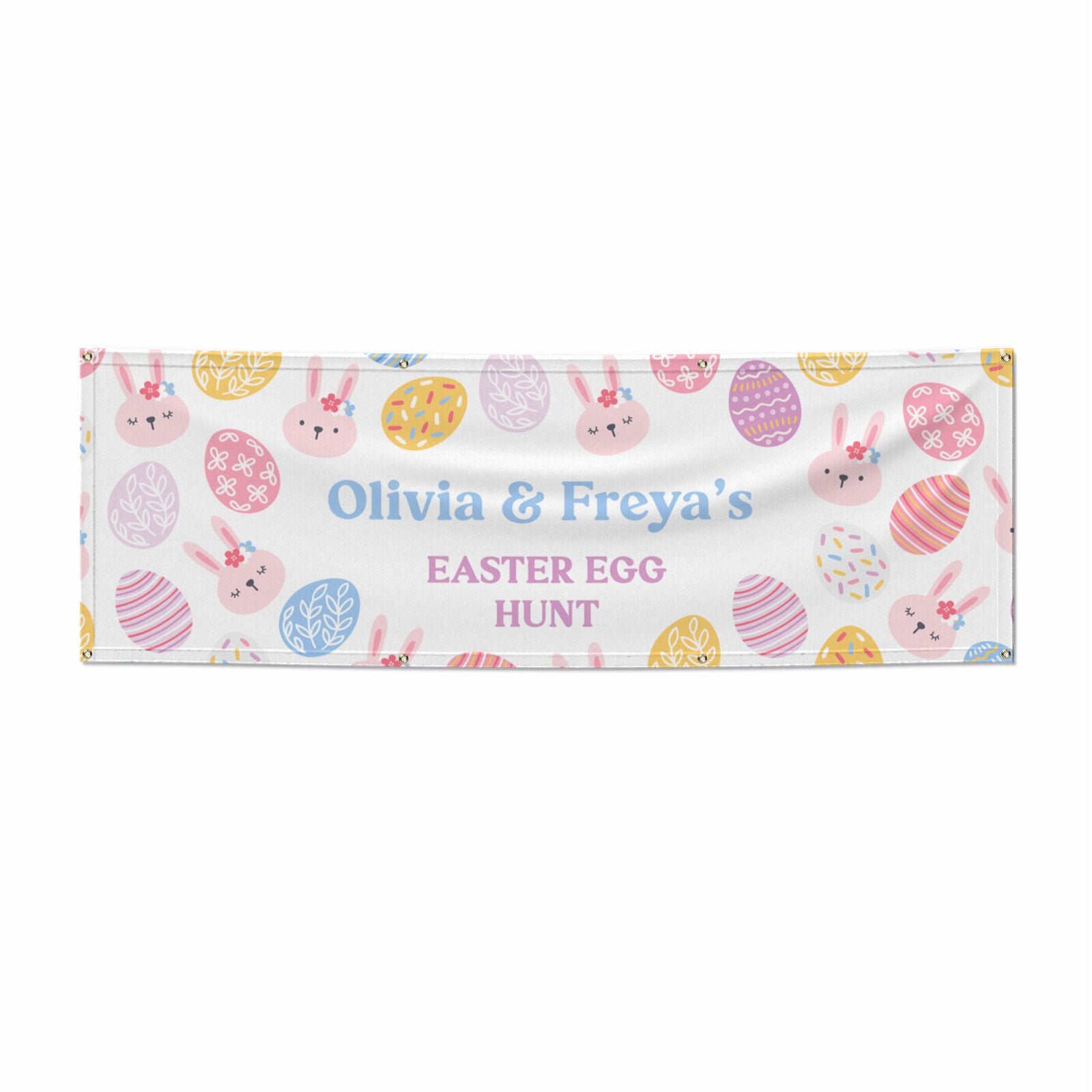 Personalised Easter Hunt 6x2 Vinly Banner with Grommets