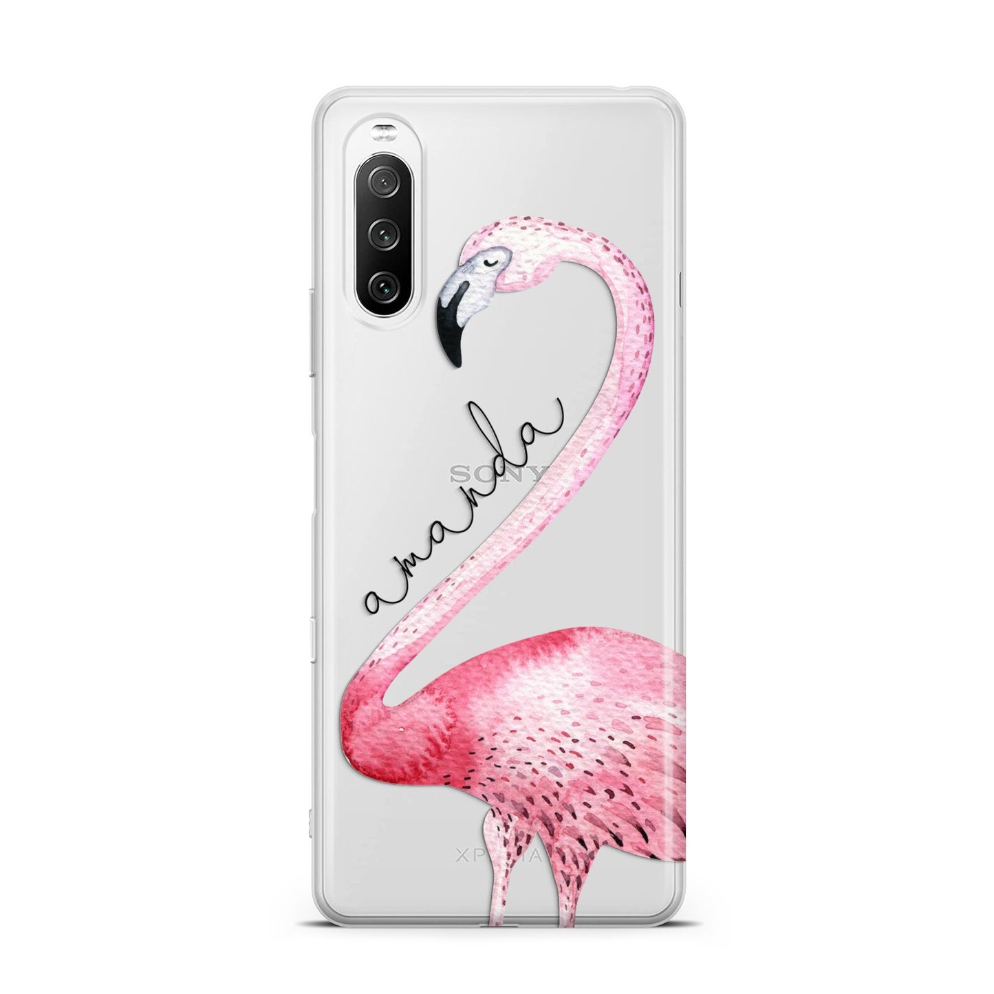 Personalised Flamingo Sony Xperia 10 III Case