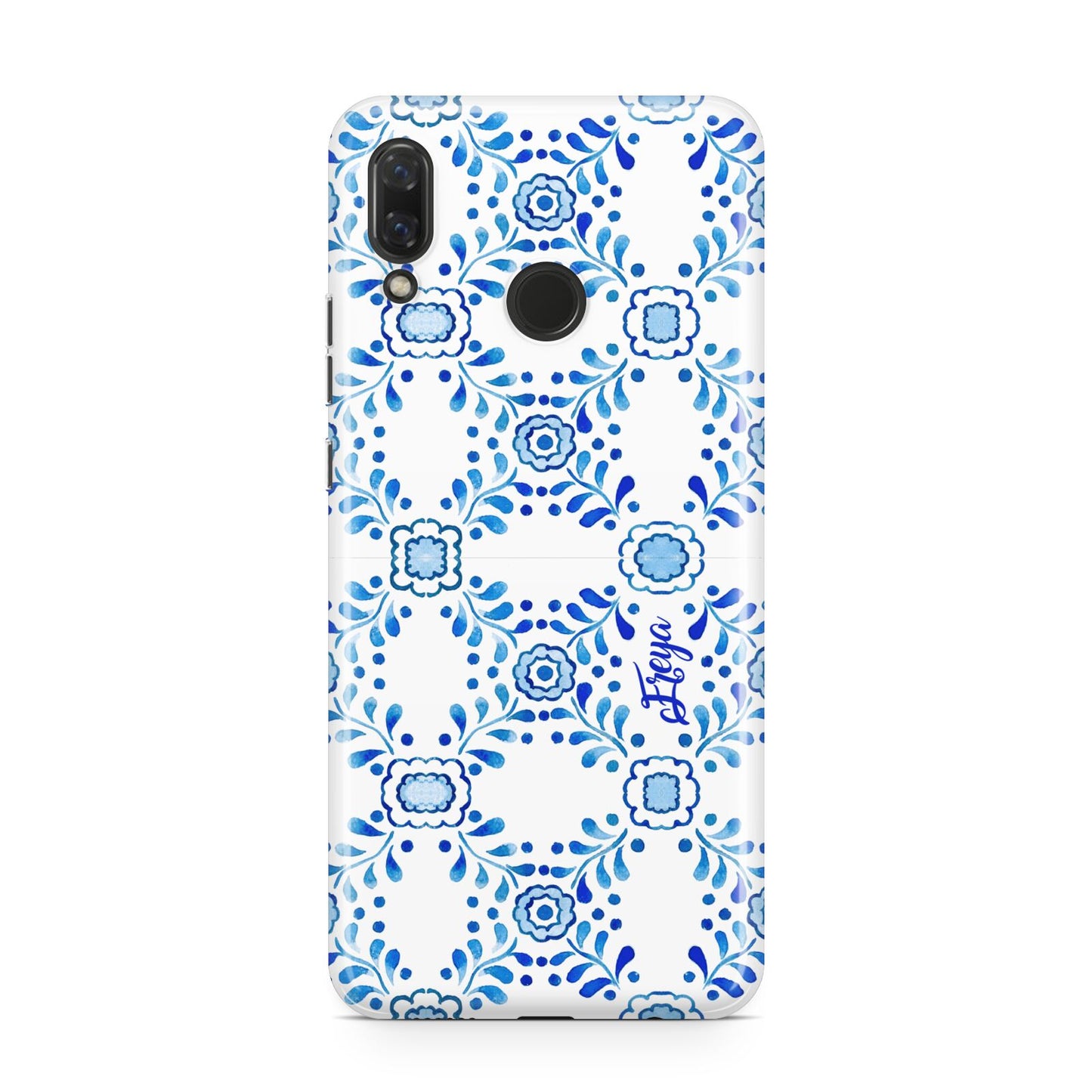 Personalised Floral Greek Tiles Huawei Nova 3 Phone Case
