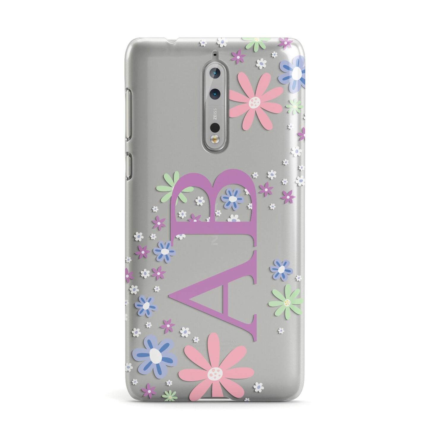 Personalised Floral Initials Nokia Case