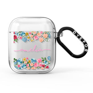 Personalised Floral Meadow AirPods Case