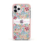 Personalised Floral Meadow Apple iPhone 11 Pro in Silver with Pink Impact Case