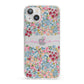 Personalised Floral Meadow iPhone 13 Clear Bumper Case