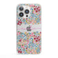 Personalised Floral Meadow iPhone 13 Pro Clear Bumper Case