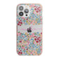 Personalised Floral Meadow iPhone 13 Pro Max TPU Impact Case with Pink Edges