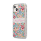 Personalised Floral Meadow iPhone 14 Plus Clear Tough Case Starlight Angled Image