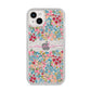 Personalised Floral Meadow iPhone 14 Plus Glitter Tough Case Starlight