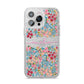 Personalised Floral Meadow iPhone 14 Pro Max Glitter Tough Case Silver