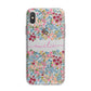 Personalised Floral Meadow iPhone X Bumper Case on Silver iPhone Alternative Image 1