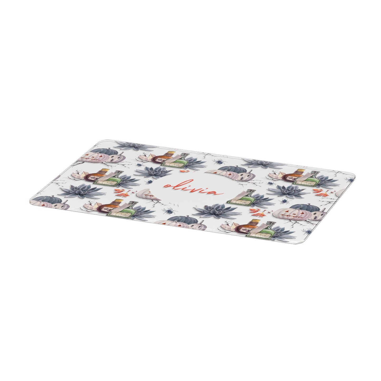 Personalised Floral Name Halloween Apple MacBook Case Only