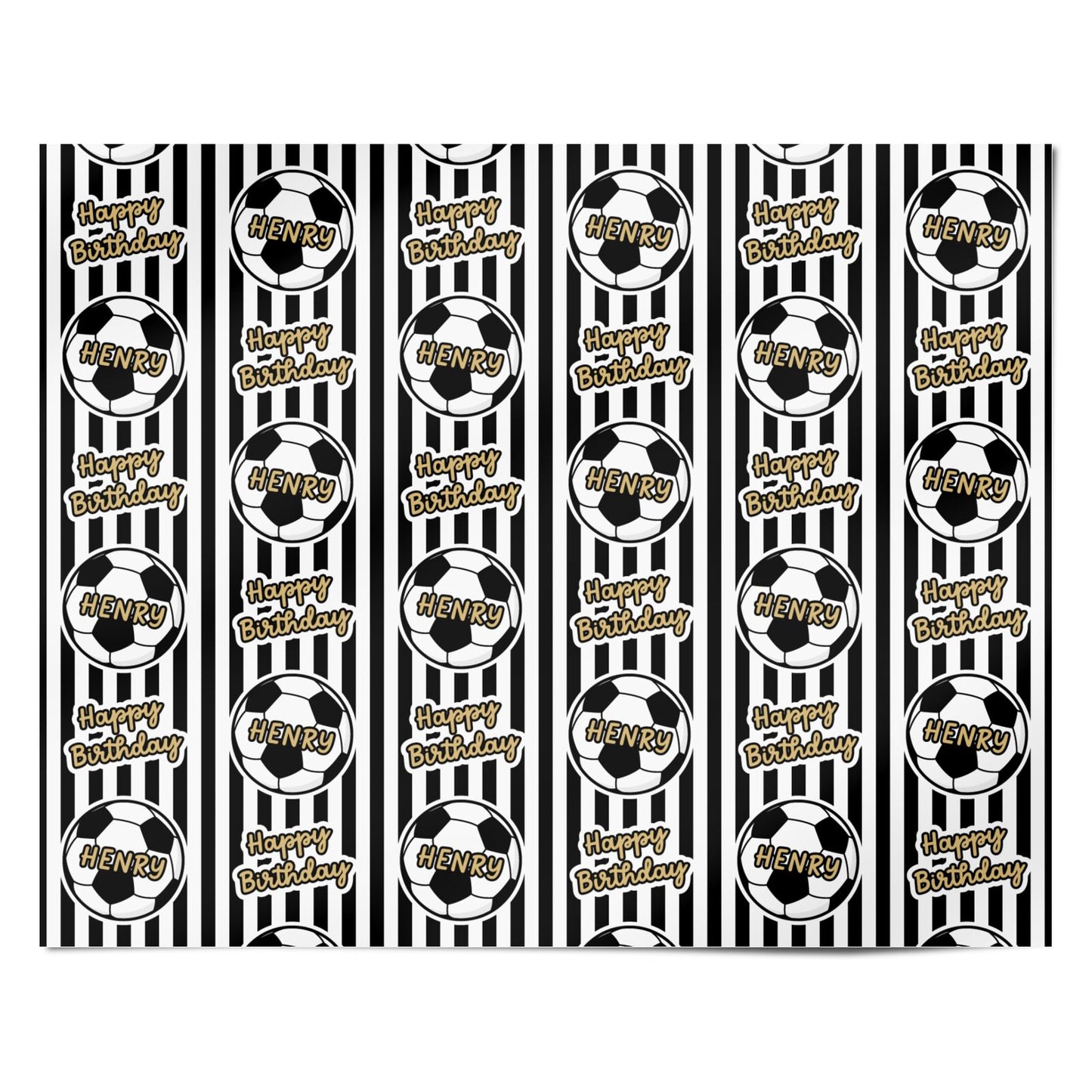 Personalised Football Birthday Personalised Wrapping Paper Alternative
