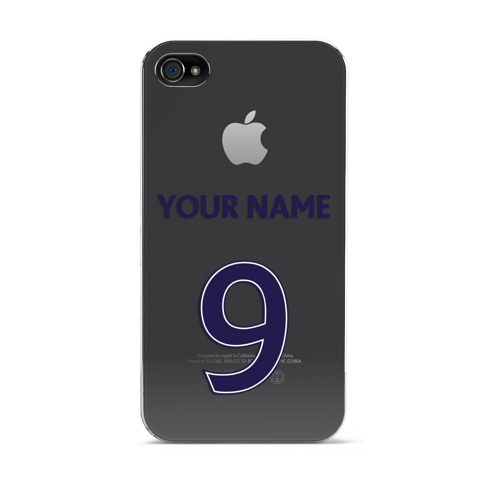 Personalised Football Name and Number Apple iPhone 4s Case