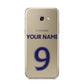 Personalised Football Name and Number Samsung Galaxy A5 2017 Case on gold phone