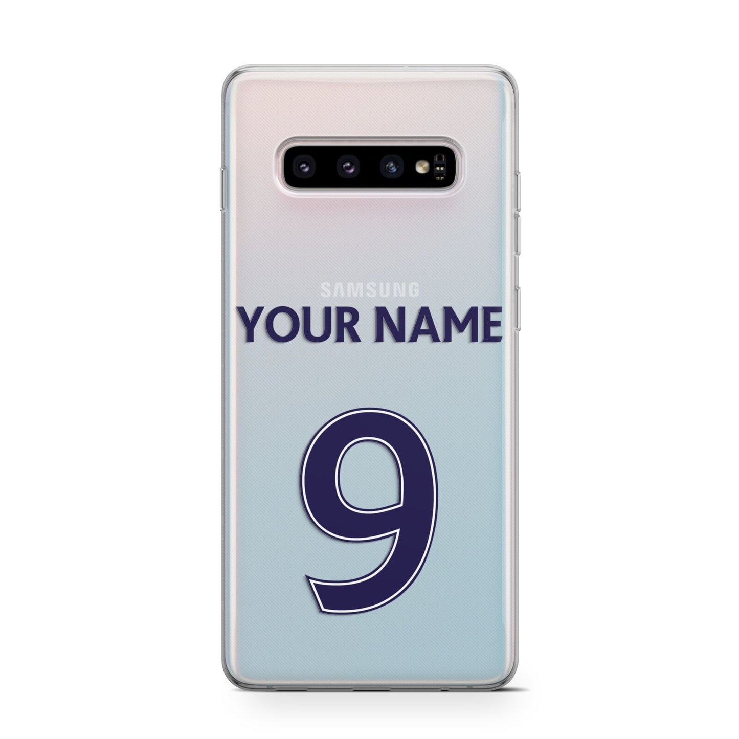 Personalised Football Name and Number Samsung Galaxy S10 Case