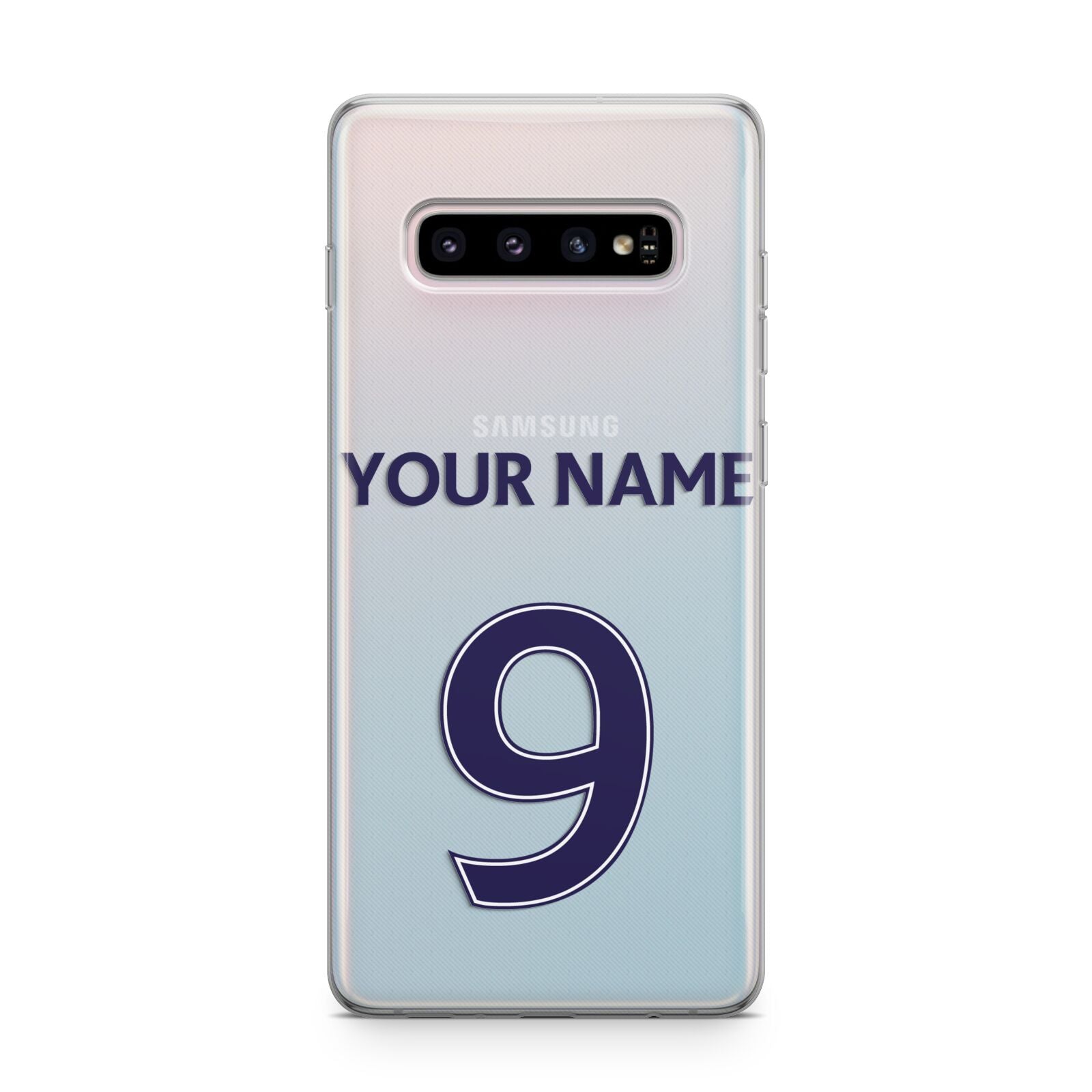 Personalised Football Name and Number Samsung Galaxy S10 Plus Case