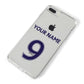 Personalised Football Name and Number iPhone 8 Plus Bumper Case on Silver iPhone Alternative Image