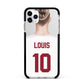 Personalised Football Shirt Apple iPhone 11 Pro Max in Silver with Black Impact Case
