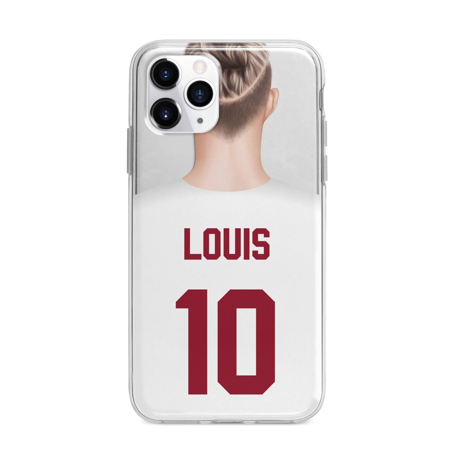Personalised Football Shirt Apple iPhone 11 Pro Max in Silver with Bumper Case