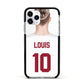 Personalised Football Shirt Apple iPhone 11 Pro in Silver with Black Impact Case