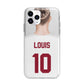 Personalised Football Shirt Apple iPhone 11 Pro in Silver with Bumper Case