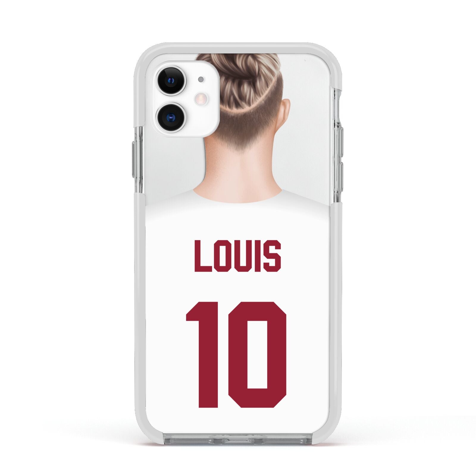 Personalised Football Shirt Apple iPhone 11 in White with White Impact Case