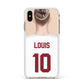 Personalised Football Shirt Apple iPhone Xs Max Impact Case White Edge on Gold Phone