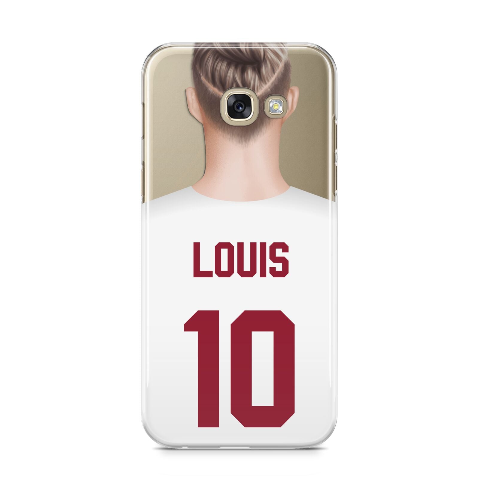 Personalised Football Shirt Samsung Galaxy A5 2017 Case on gold phone
